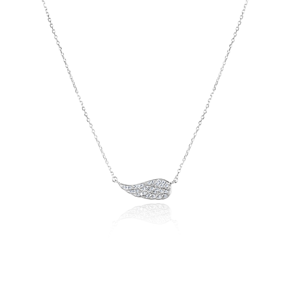 Roccella Wing Necklace with Cubic Zirconia - JO L'ACQUA
